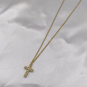 Kολιέ σταυρός με strass