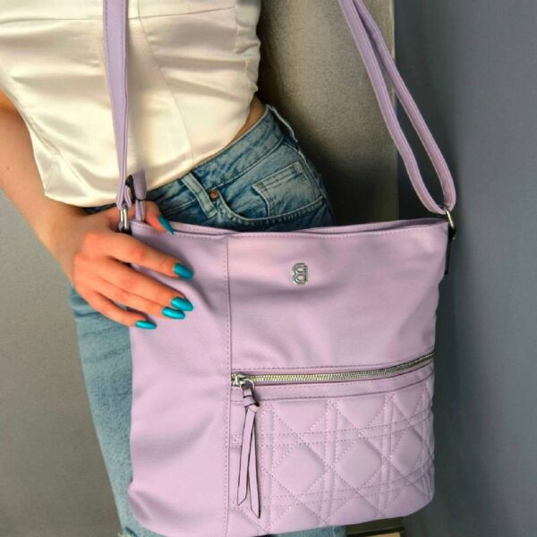 Τσάντα Ώμου – Χιαστί Bag to Bag σε Λιλά
